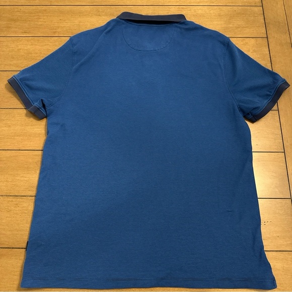 Calvin Klein Polo Shirt Mens Medium Liquid Touch Collared Polo Short Sleeve Blue - Picture 11 of 13